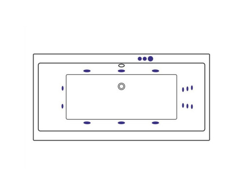 Ванна EXCELLENT Pryzmat Slim 170x75 "SMART" (хром)