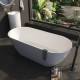 Ванна WHITECROSS Tawna 180x80 БЕЗ ПЕРЕЛИВА (белый мат) иск. камень