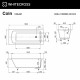 Ванна WHITECROSS Coin 180x80 (RAL мат) иск. камень