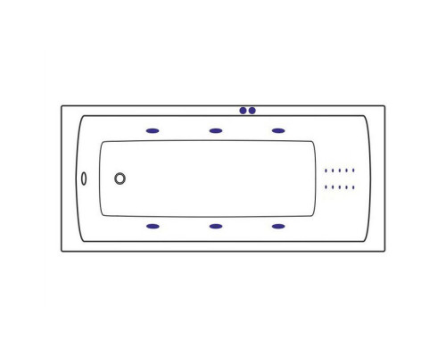 Ванна EXCELLENT Aquaria 150x70 "LINE NANO" (хром)