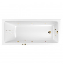 Ванна WHITECROSS Wave Slim 160x80 "SMART NANO" (золото)