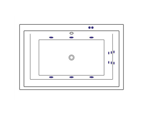 Ванна EXCELLENT Crown Lux 190x120 "LINE" (бронза)