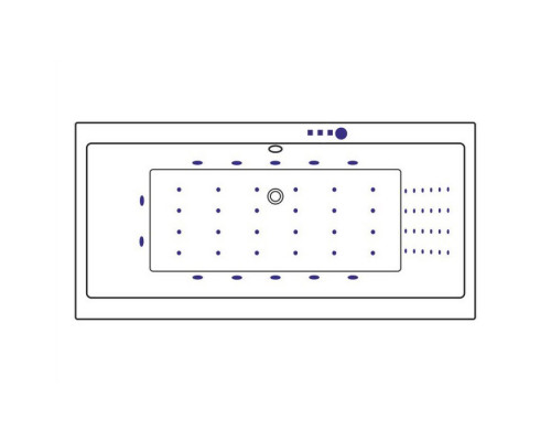 Ванна EXCELLENT Pryzmat Slim 170x75 "NANO" (золото)