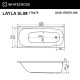 Ванна WHITECROSS Layla Slim 170x75 "NANO" (хром)