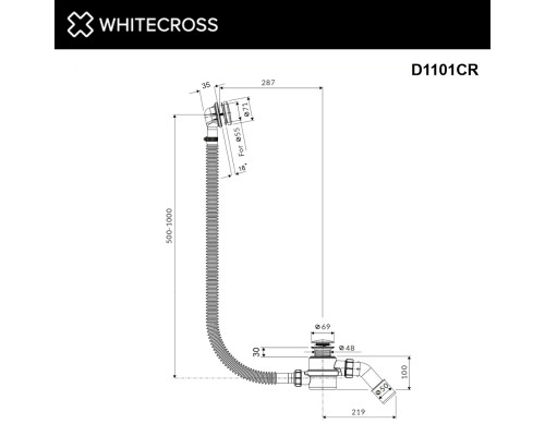 Слив-перелив WHITECROSS ULTIMA (хром)
