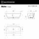 Ванна WHITECROSS Make 170x80 "AERO" (золото) иск. камень