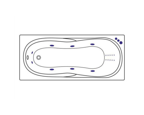 Ванна EXCELLENT Sekwana 170x75 "SMART NANO" (золото)