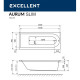 Ванна EXCELLENT Aurum Slim 150x70