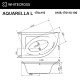 Ванна WHITECROSS Aquarella 170x110 (левая) "SMART" (золото)
