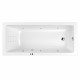 Ванна WHITECROSS Wave Slim 180x80 "LINE NANO" (хром)
