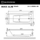 Ванна WHITECROSS Wave Slim 180x80 "LINE NANO" (хром)