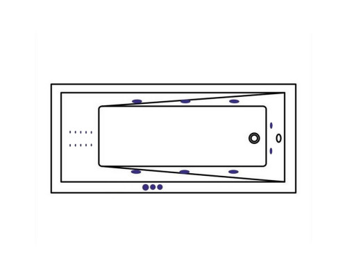 Ванна WHITECROSS Wave 160x80 "SMART NANO" (золото)