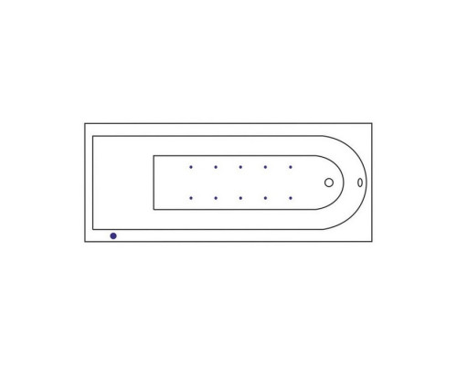 Ванна EXCELLENT Aurum Slim 150x70 "AERO" (хром)