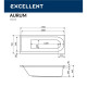 Ванна EXCELLENT Aurum 170x70 "HYDRO" (хром)