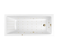 Ванна WHITECROSS Wave Slim 180x80 "NANO" (золото)