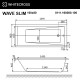 Ванна WHITECROSS Wave Slim 160x80 "SOFT" (бронза)
