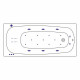 Ванна WHITECROSS Layla 170x75 "ULTRA NANO" (хром)