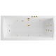 Ванна EXCELLENT Aquaria Lux Slim 180x80 "SMART" (золото)