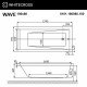Ванна WHITECROSS Wave 180x80 "LINE NANO" (золото)