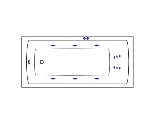 Ванна EXCELLENT Aquaria 170x75 "LINE" (золото)