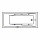 Ванна WHITECROSS Wave Slim 160x80 "SOFT" (бронза)