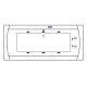 Ванна EXCELLENT Aquaria Lux Slim 180x80 "LINE" (хром)