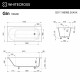 Ванна WHITECROSS Gin 180x80 (RAL мат) иск. камень