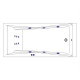 Ванна WHITECROSS Palace 180x80 "LINE" (хром)