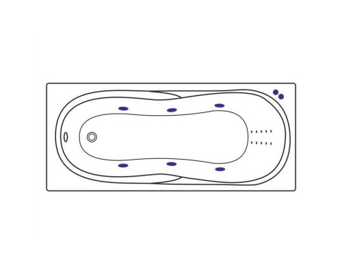 Ванна EXCELLENT Sekwana 170x75 "LINE NANO" (хром)