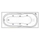 Ванна EXCELLENT Sekwana 170x75 "LINE NANO" (хром)