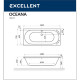 Ванна EXCELLENT Oceana 160x75 "NANO" (хром)