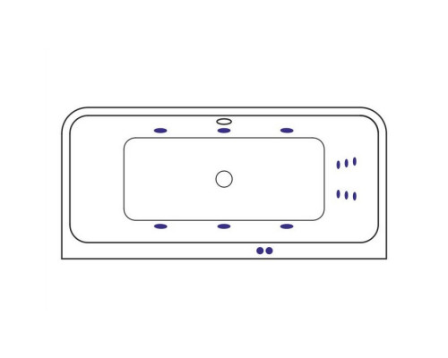 Ванна EXCELLENT Arana 180x85 "LINE" (бронза)