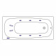 Ванна WHITECROSS Layla 180x80 "LINE" (белый)