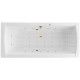 Ванна EXCELLENT Aquaria Lux Slim 180x80 "NANO" (золото)