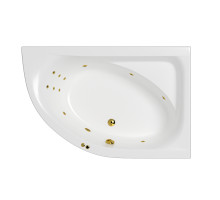 Ванна WHITECROSS Aquarella 170x110 (правая) "LINE" (золото)