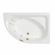 Ванна WHITECROSS Aquarella 170x110 (правая) "SMART" (золото)