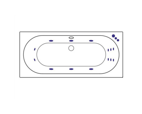 Ванна EXCELLENT Oceana 170x75 "SMART" (золото)