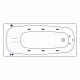 Ванна WHITECROSS Layla 170x75 "SMART NANO" (золото)