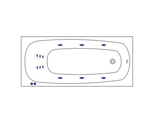 Ванна WHITECROSS Layla 180x80 "LINE" (бронза)