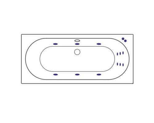 Ванна EXCELLENT Oceana Slim 180x80 "LINE" (бронза)