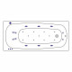 Ванна WHITECROSS Layla Slim 180x80 "ULTRA" (хром)