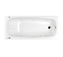 Ванна WHITECROSS Layla Slim 170x75 "SMART NANO" (золото)