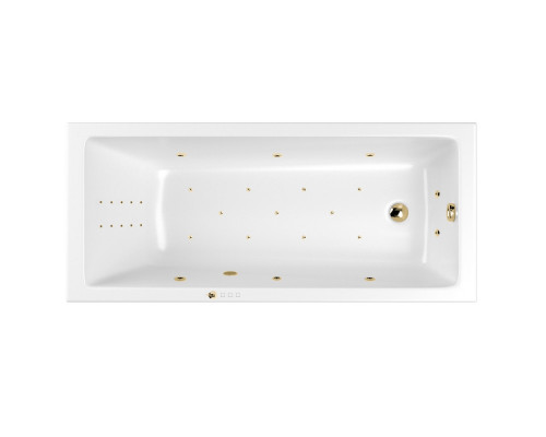 Ванна WHITECROSS Wave Slim 160x80 "ULTRA NANO" (золото)