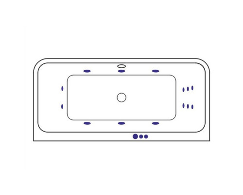 Ванна EXCELLENT Arana 180x85 "SMART" (хром)