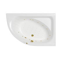Ванна WHITECROSS Aquarella 170x110 (правая) "NANO" (золото)