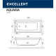 Ванна EXCELLENT Aquaria 140x70 "ULTRA NANO" (золото)