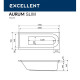 Ванна EXCELLENT Aurum Slim 170x70 "AERO" (хром)