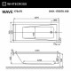 Ванна WHITECROSS Wave 170x70 "SMART NANO" (золото)