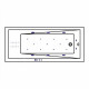Ванна WHITECROSS Wave Slim 160x80 "ULTRA NANO" (хром)