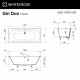 Ванна WHITECROSS Gin Duo 170x75 (белый мат) иск. камень